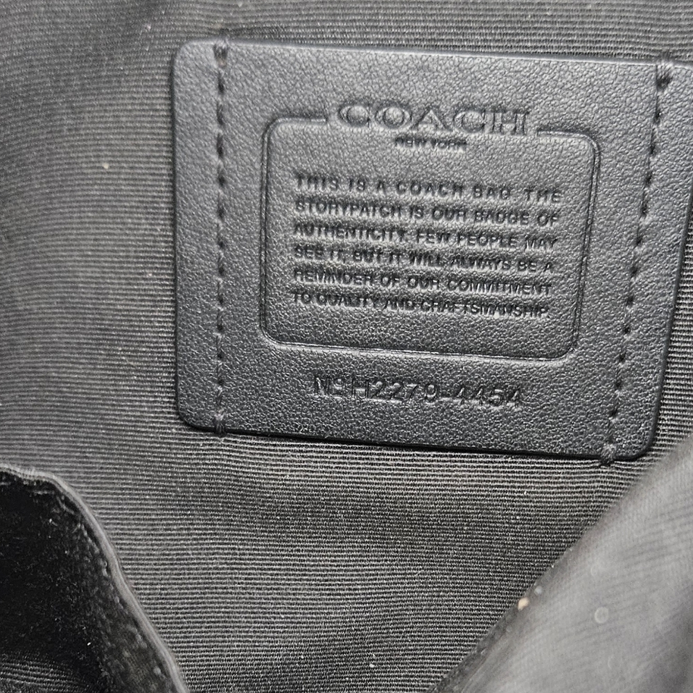 COACH Zip Top Tote 4454 black crossgrain leather - Picture 8 of 10